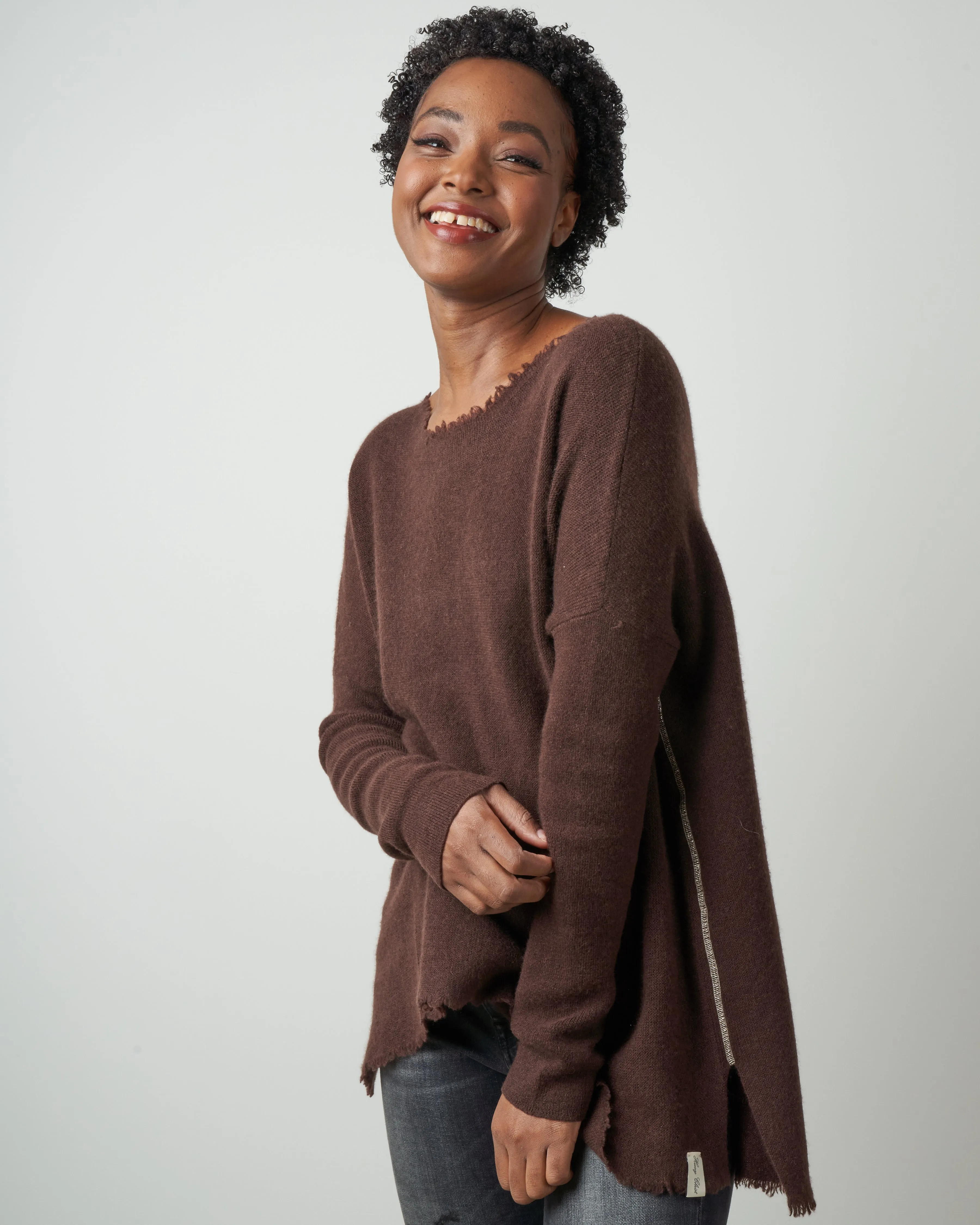 fringed tunic - brownie