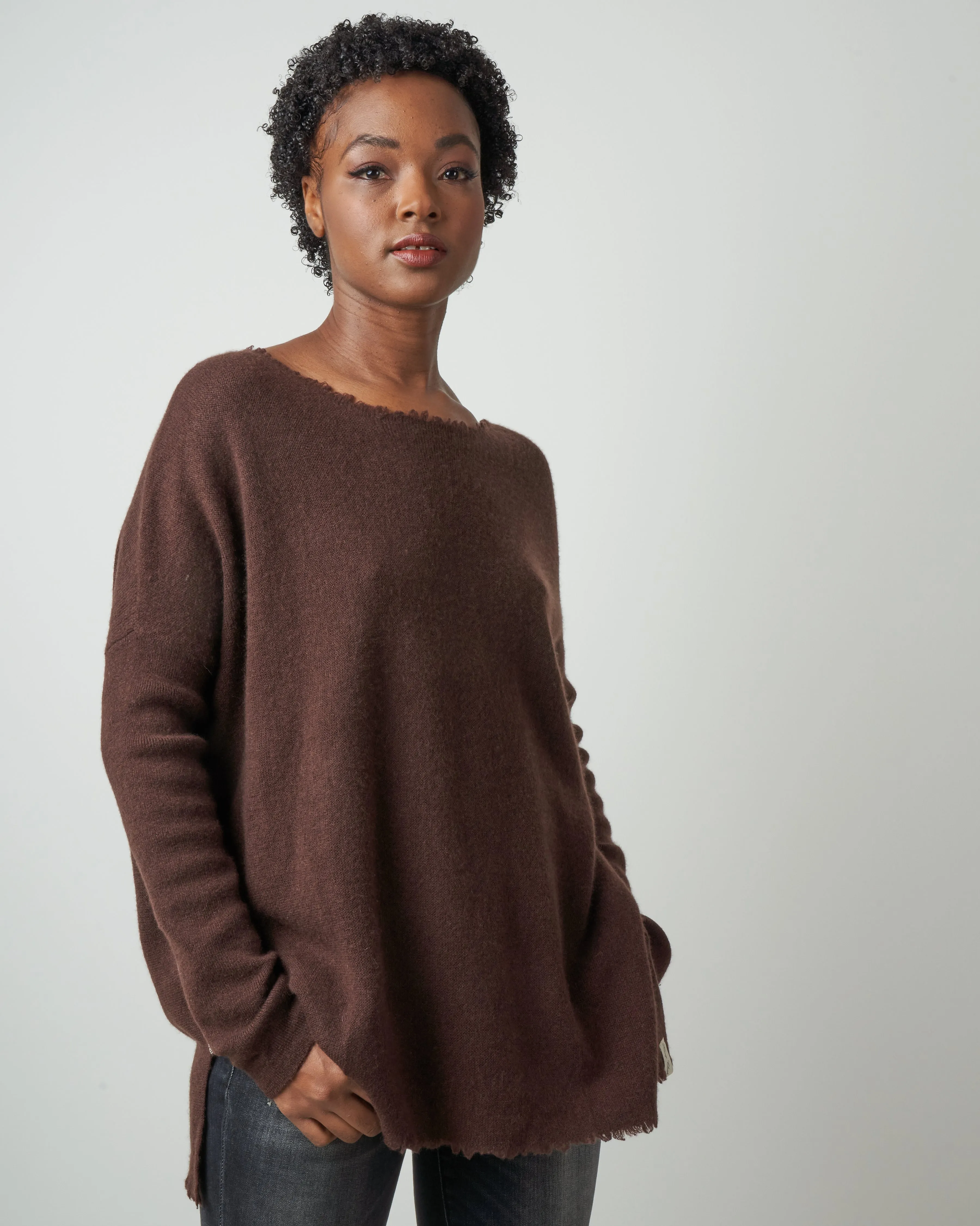fringed tunic - brownie