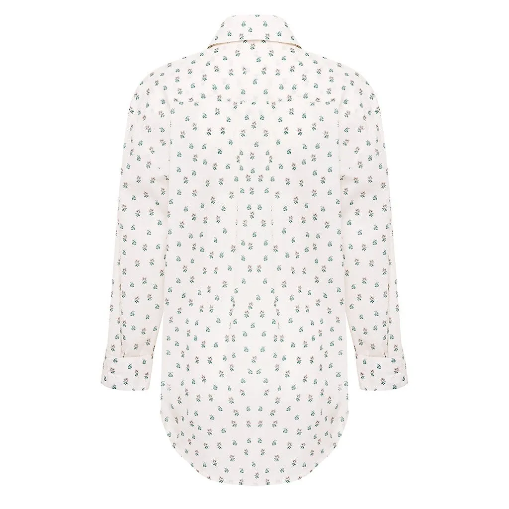 Fruity Floral Long Sleeve Button Down Shirt