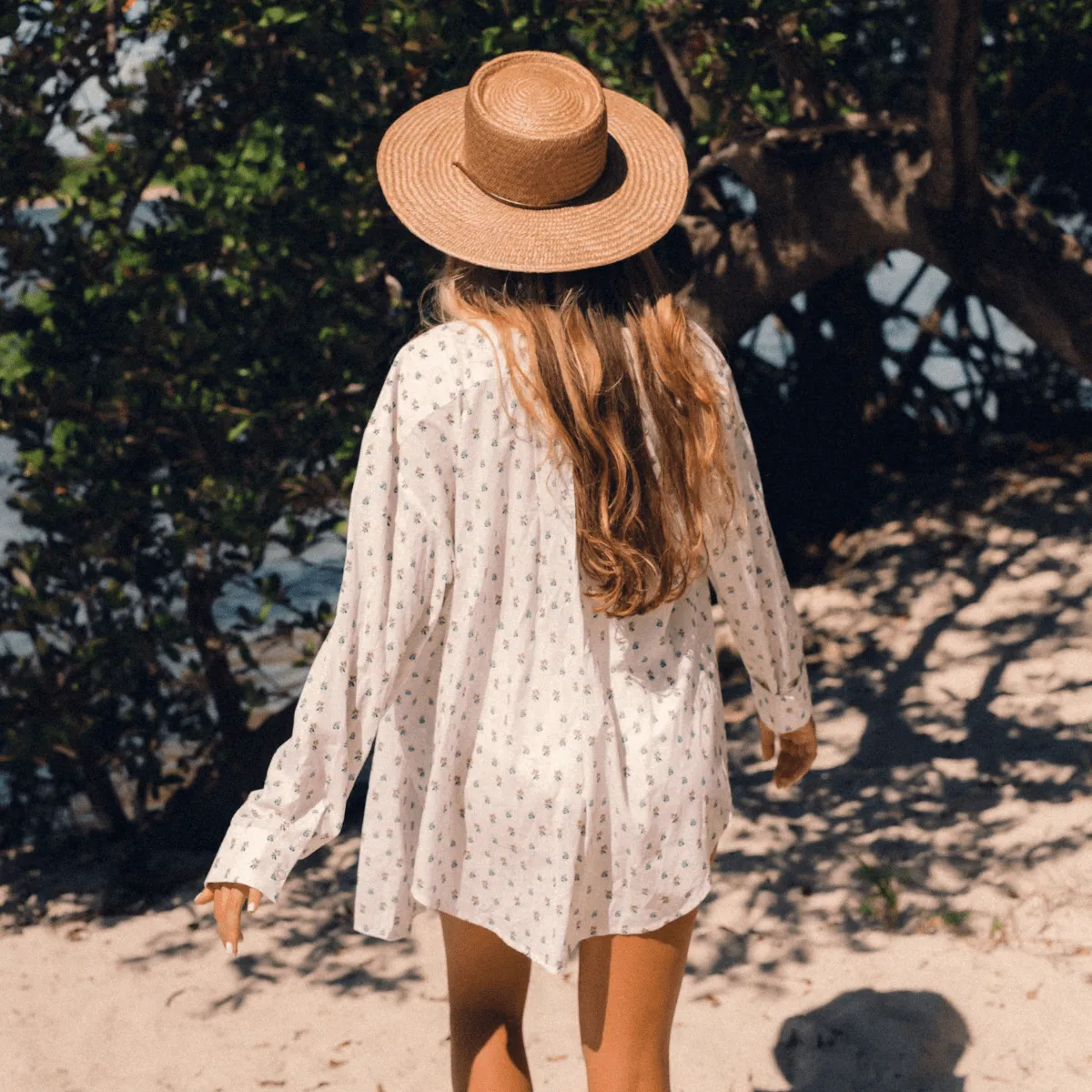 Fruity Floral Long Sleeve Button Down Shirt