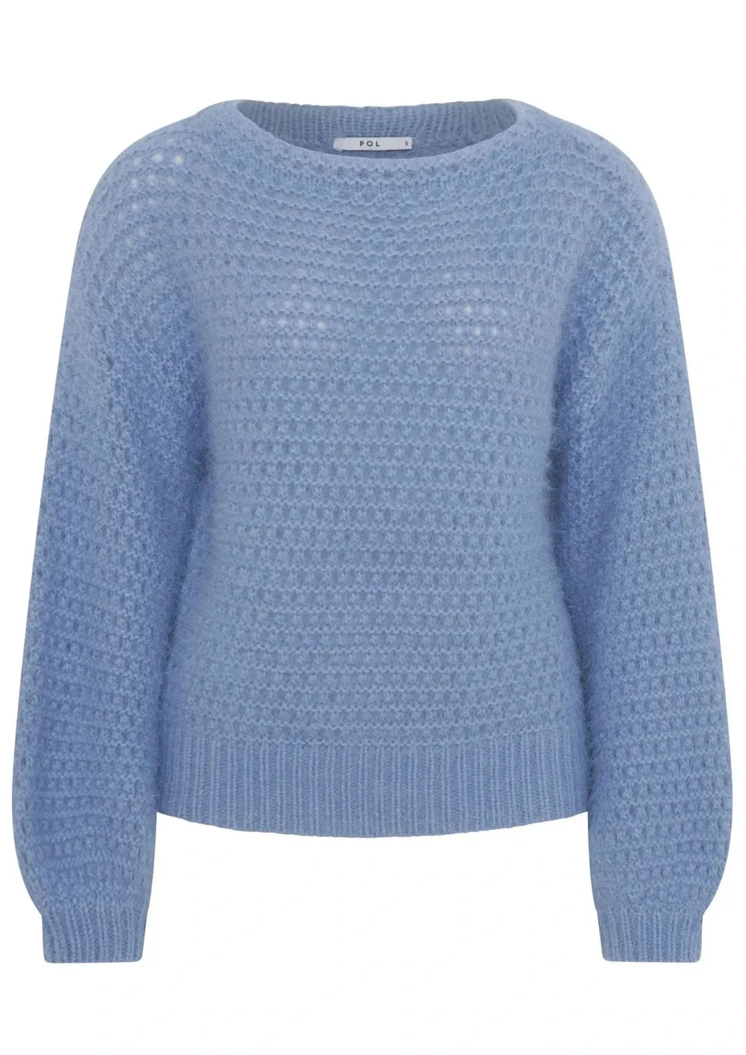 Genus Pointelle Knit Blue