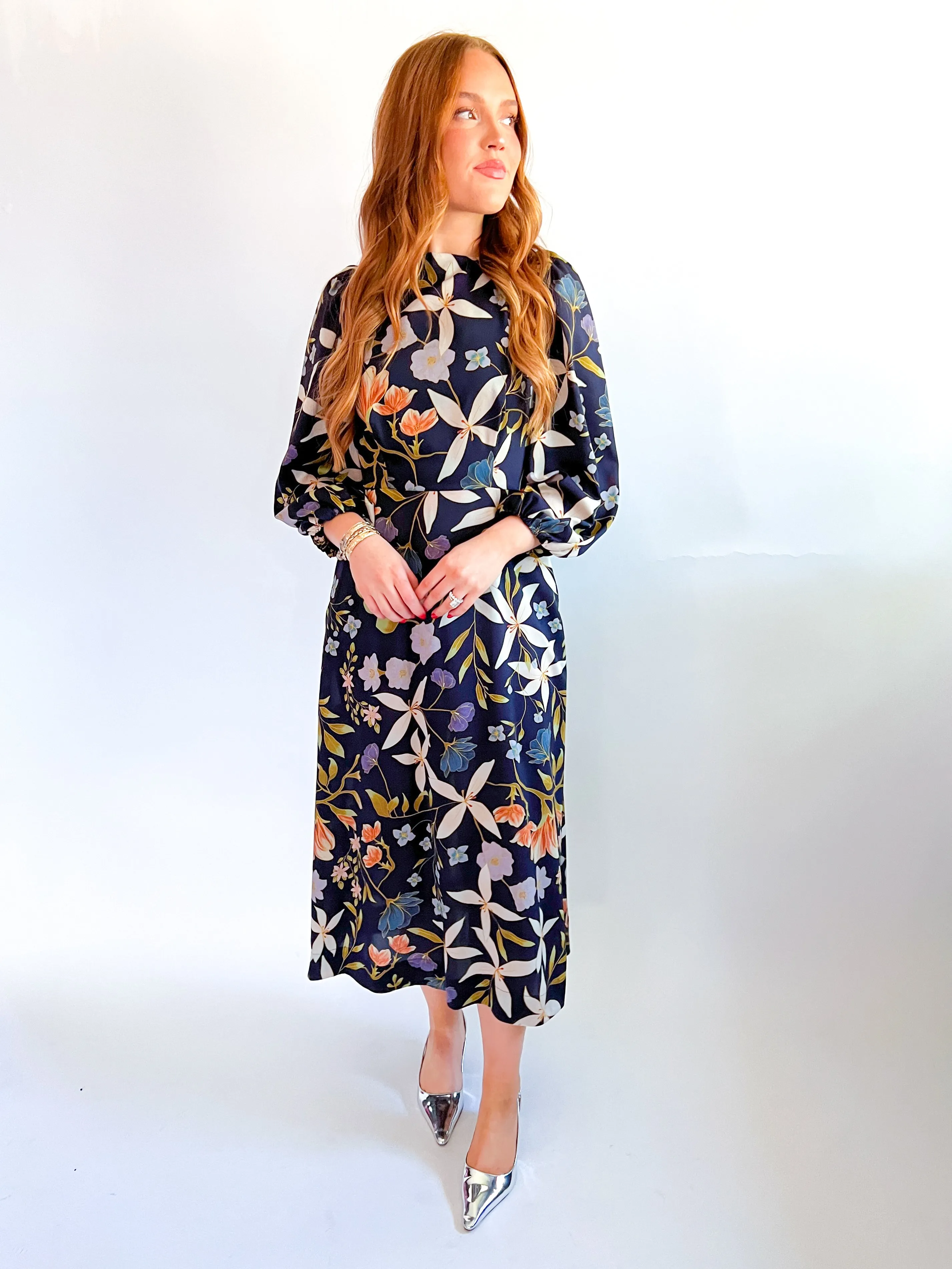 Gina Flora Midi Dress