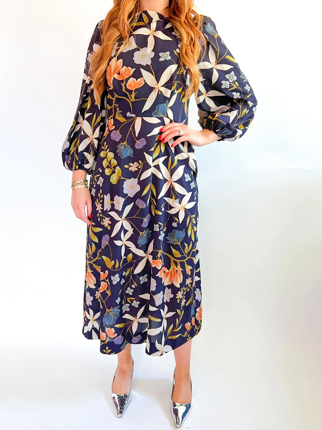 Gina Flora Midi Dress