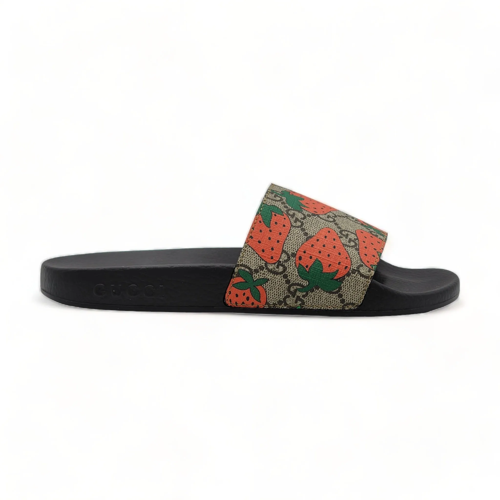 Gucci GG Supreme Strawberry Slides - Canvas - 35