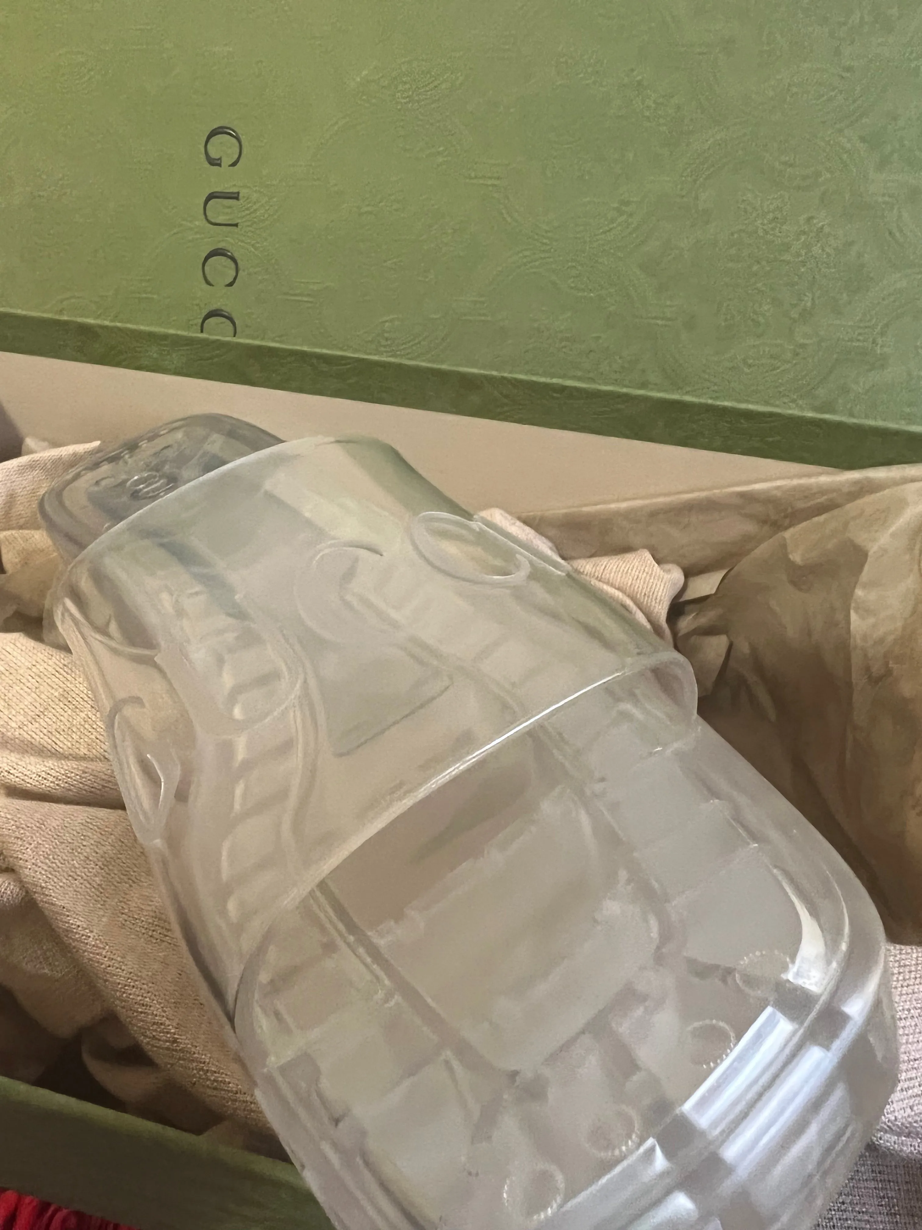 GUCCI LOGO CLEAR SLIDES