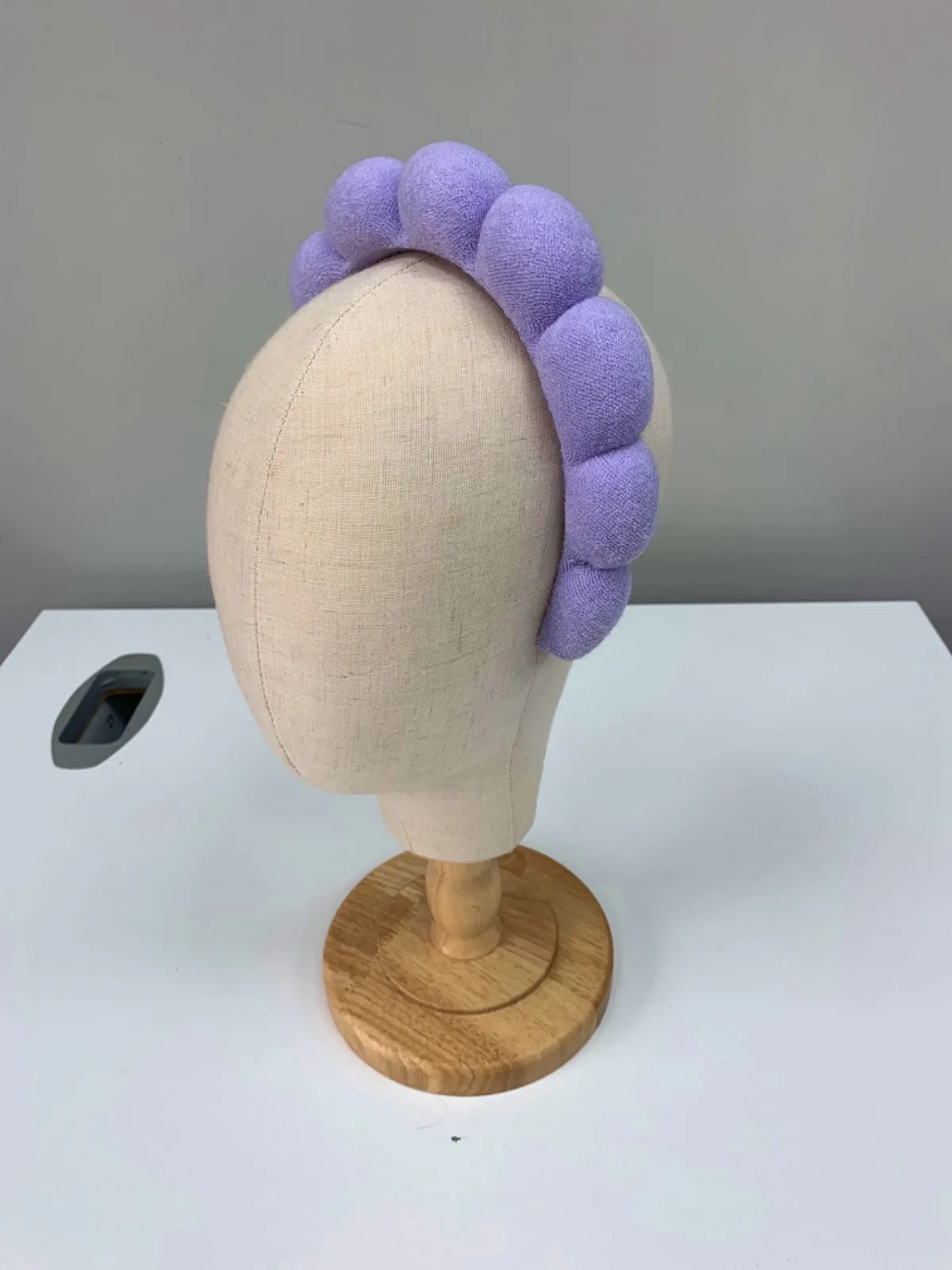 Handmade Lilac Puffy Headband One Size