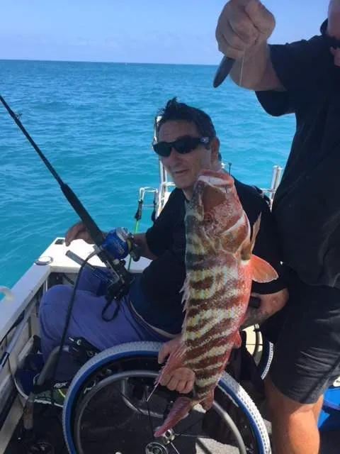 Hands-on Adjustable, Hinged Fish Fighting Rod Holder for Wheelchair Seat