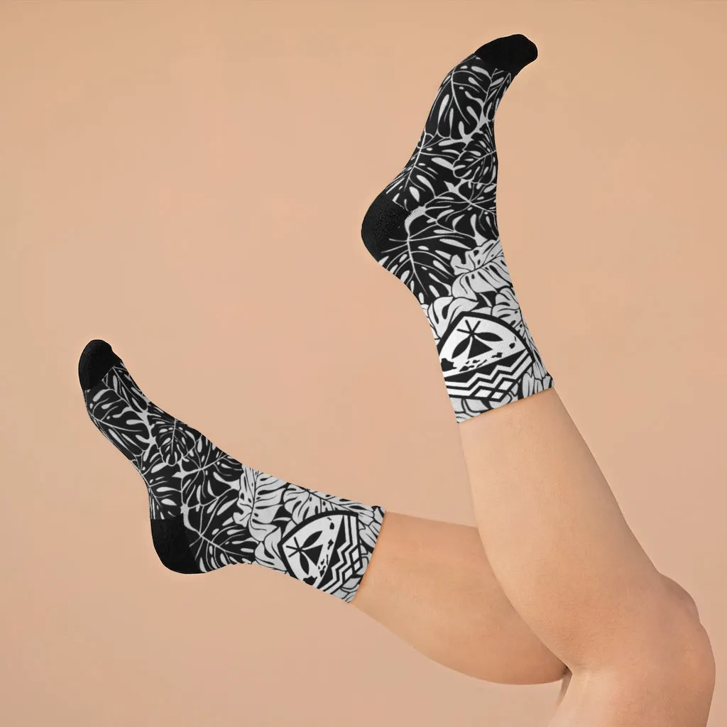 Hawaii Shield Leaf Socks