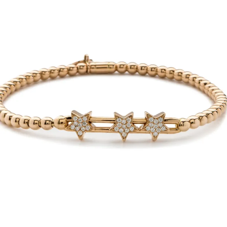 Hulchi Belluni 'Estelle Trinity' Floating Star Stretchy Bracelet (20383)