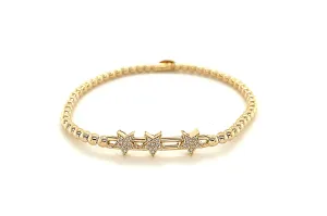 Hulchi Belluni 'Estelle Trinity' Floating Star Stretchy Bracelet (20383)