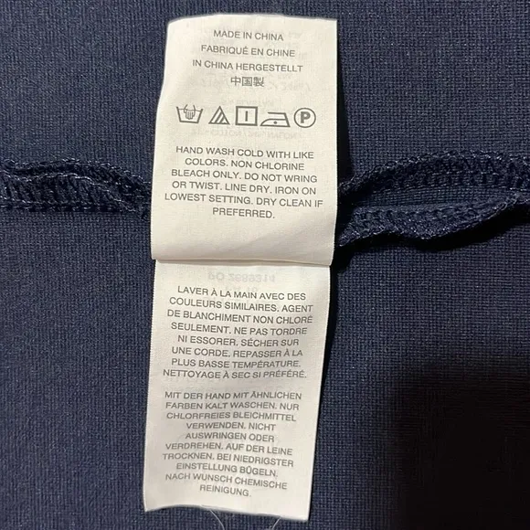 J. Crew Navy Ponte A-Line Skirt EUC Size 8 Cotton Blend Nautical Sailor Anchor