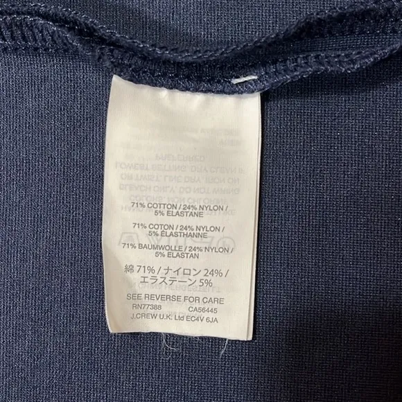 J. Crew Navy Ponte A-Line Skirt EUC Size 8 Cotton Blend Nautical Sailor Anchor