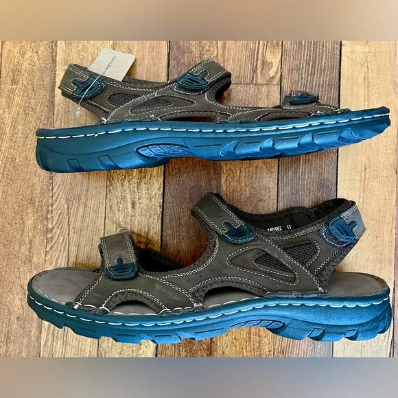 Jousen Milán Mens Size 13 Sandals with Hook and Loop Straps, new with tag