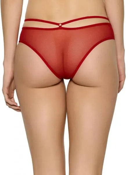 Kitty Strappy Mesh Bikini - Tango Red -