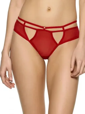Kitty Strappy Mesh Bikini - Tango Red -