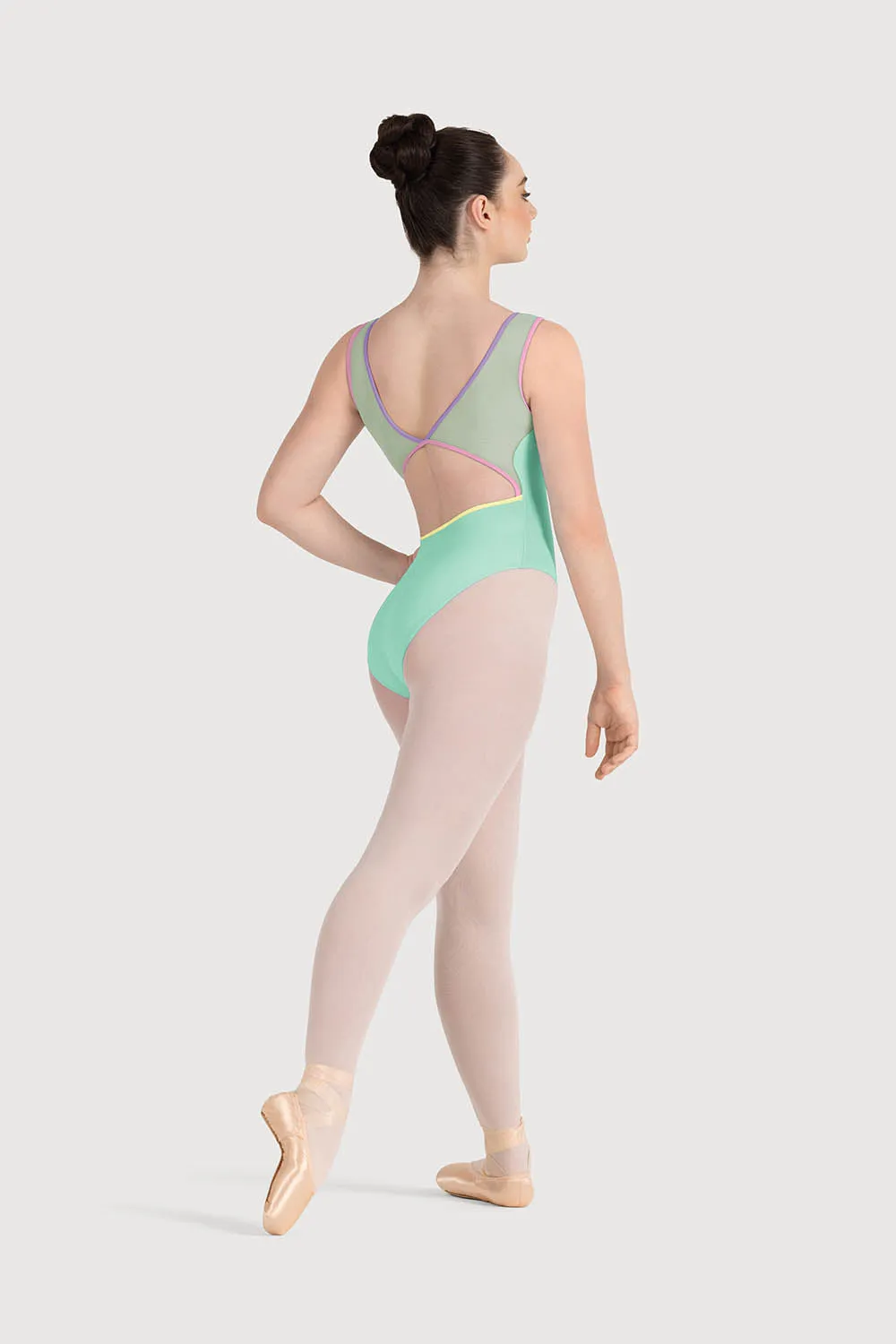 LB5245 - Bloch Chloe Boat Neck & Mesh Back Womens Leotard