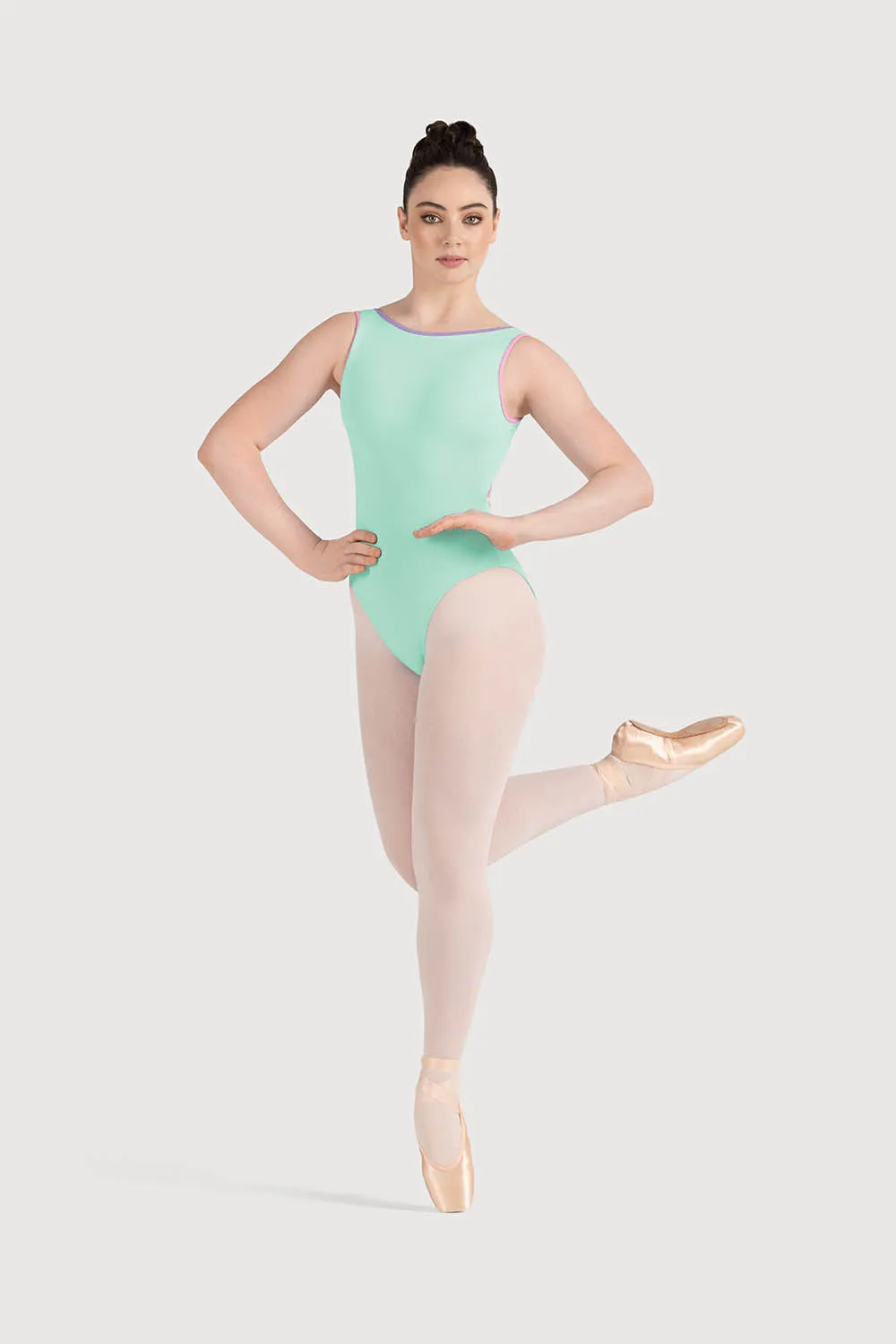 LB5245 - Bloch Chloe Boat Neck & Mesh Back Womens Leotard
