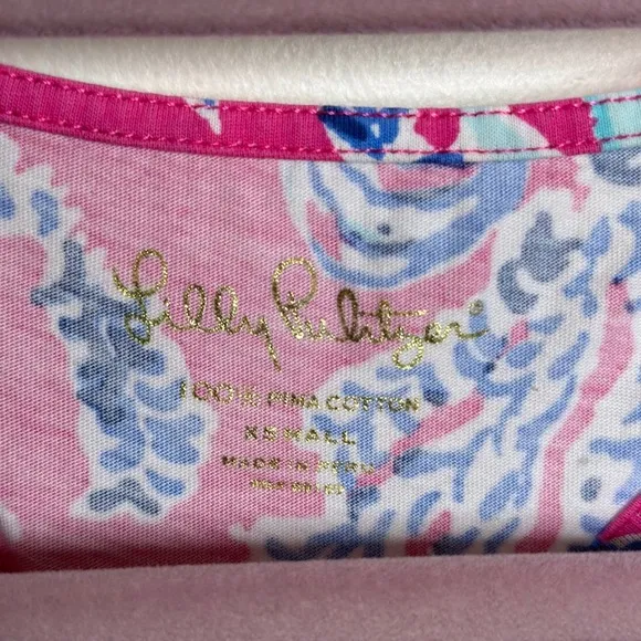 LILLY PULITZER Monterey Dress Pink Samba Coral Blue {L22}