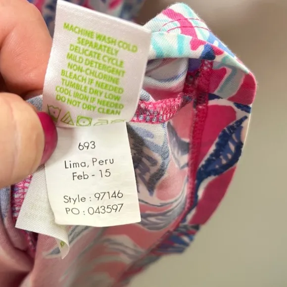 LILLY PULITZER Monterey Dress Pink Samba Coral Blue {L22}