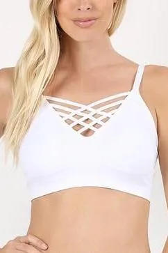LUCY STRAPPY BRALETTE WHITE