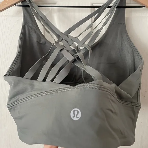 Lululemon Free to Be Bra Wild Long Line sage green