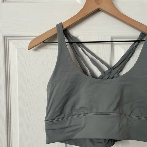 Lululemon Free to Be Bra Wild Long Line sage green