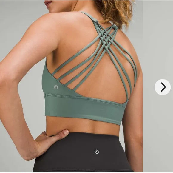 Lululemon Free to Be Bra Wild Long Line sage green