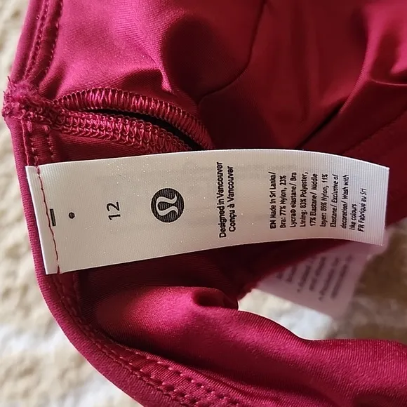 Lululemon Wunder Train Strappy Racer Bra C/D In Magenta Smoke NWT