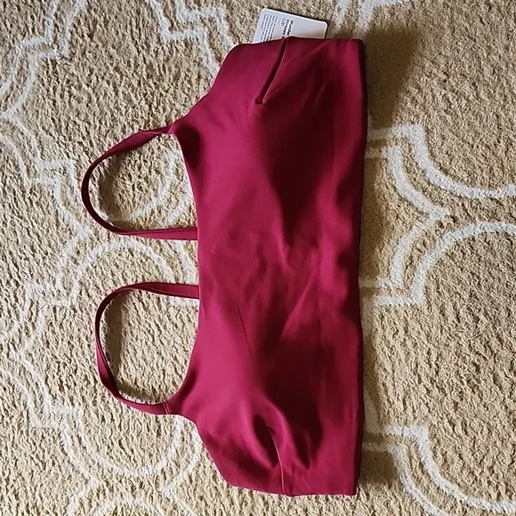Lululemon Wunder Train Strappy Racer Bra C/D In Magenta Smoke NWT