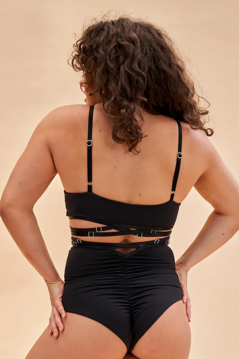 Lunalae Poppy Strappy Top - Recycled Black
