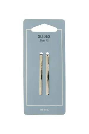 MAE 40-2123 Slides Silver 2pcs