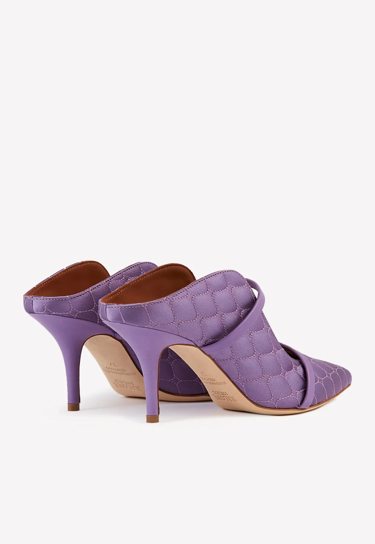 Maureen 70 Quilted Satin Mules