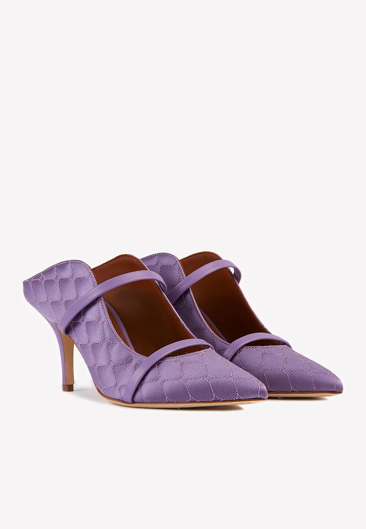 Maureen 70 Quilted Satin Mules