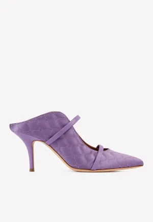 Maureen 70 Quilted Satin Mules