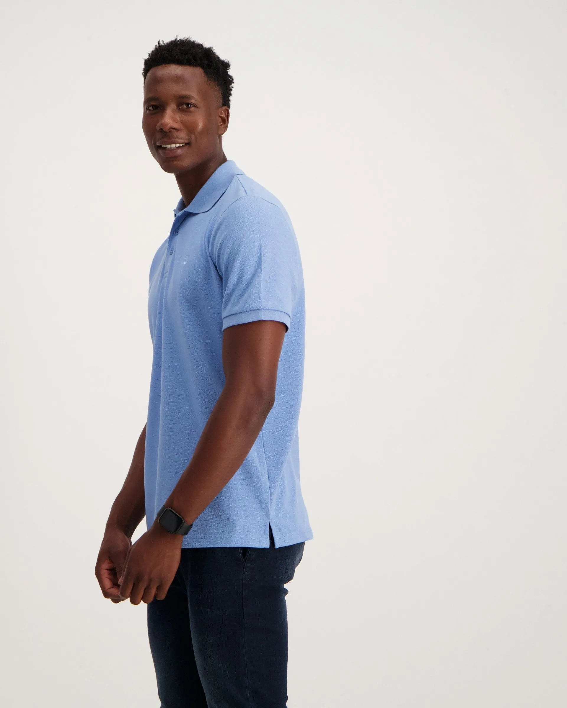 Mens - Basic Golfer Tex - Blue Melange