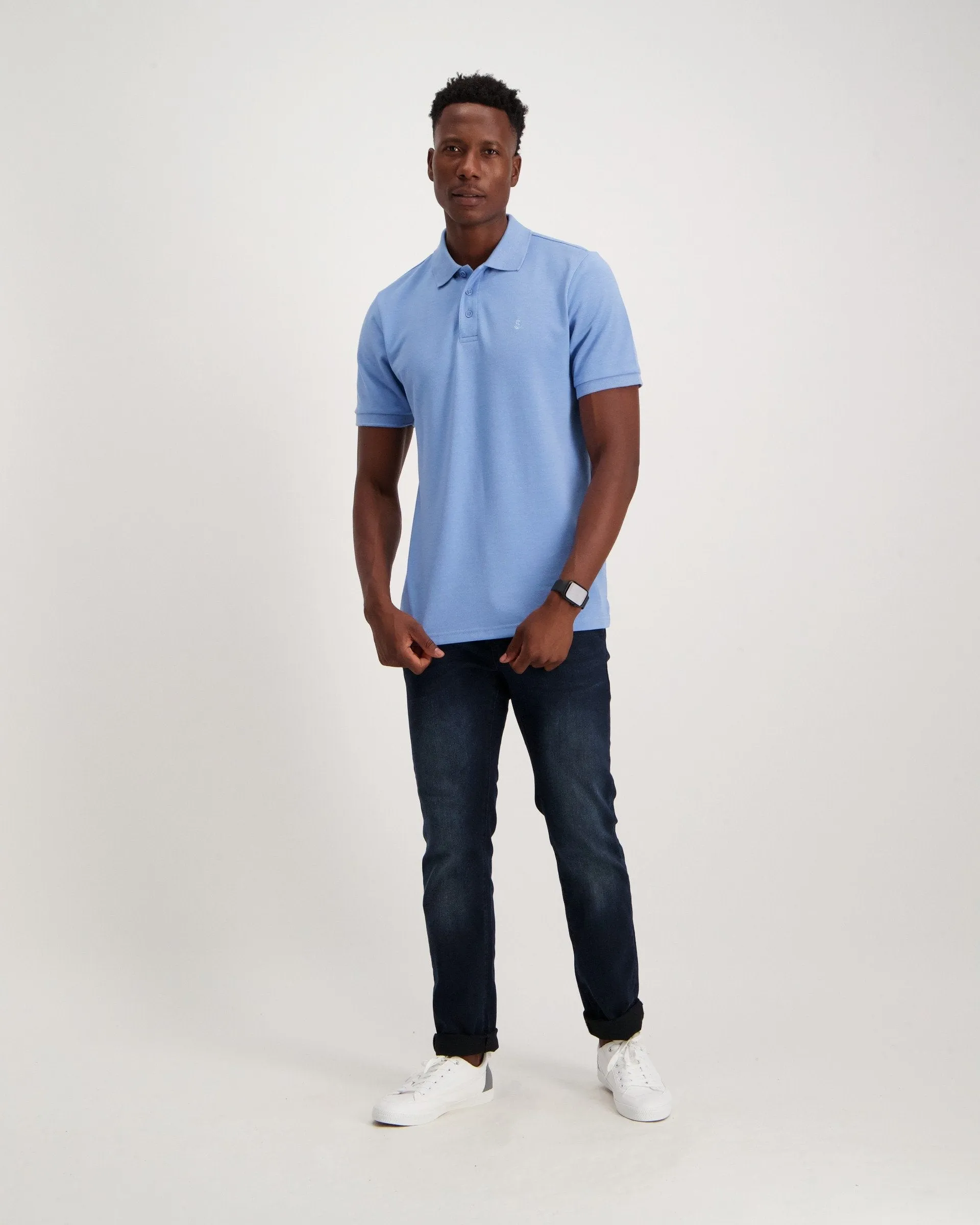Mens - Basic Golfer Tex - Blue Melange