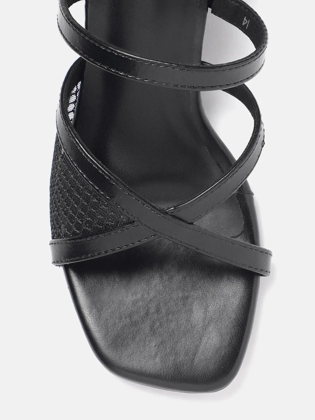 Mochi Netted Detail Kitten Heels