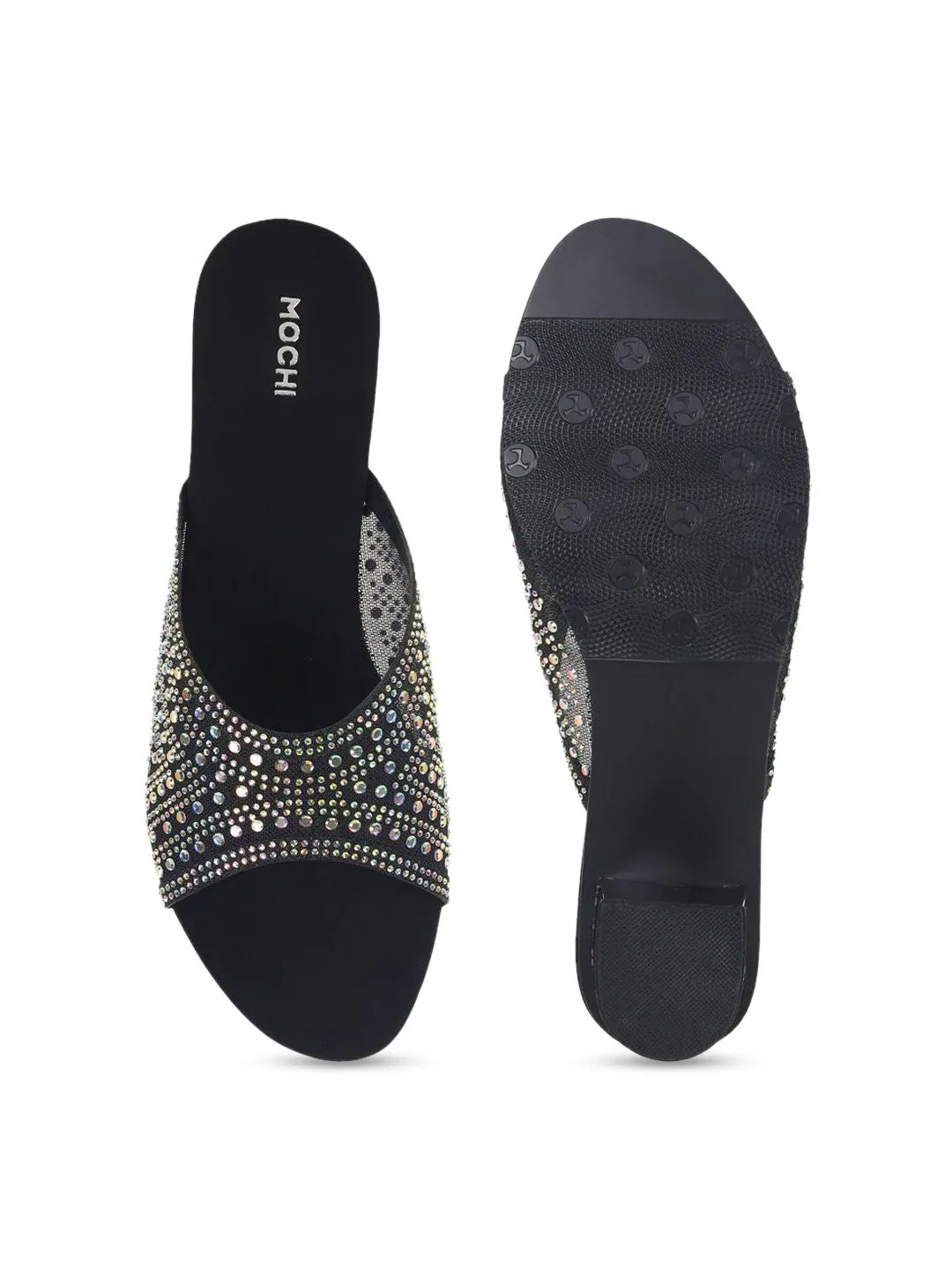 Mochi Women Embellished Block Heel Sandals