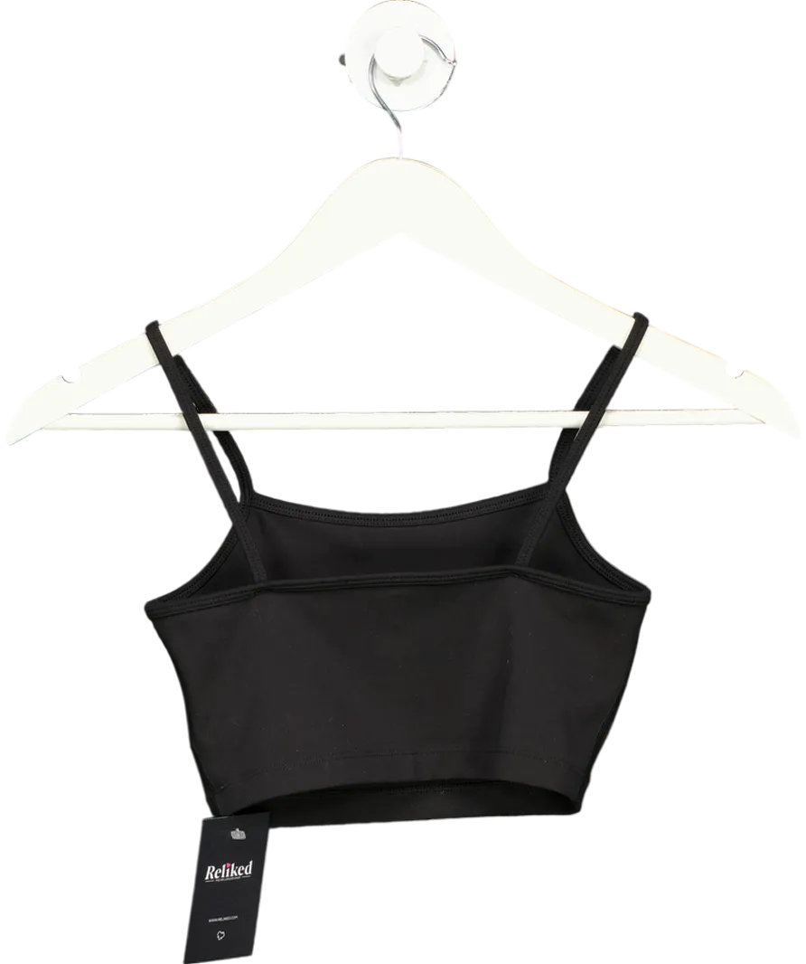 Monki Black Cropped Cami UK XS