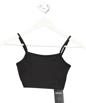 Monki Black Cropped Cami UK XS