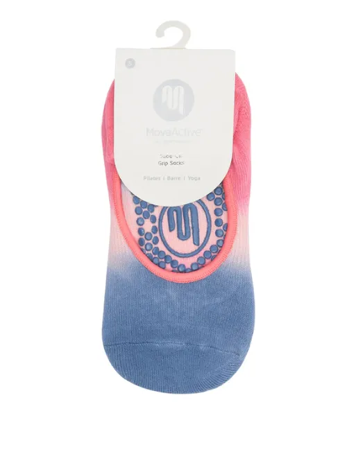 MoveActive Slide On Non Slip Grip Sock - Berry Sorbet Ombre
