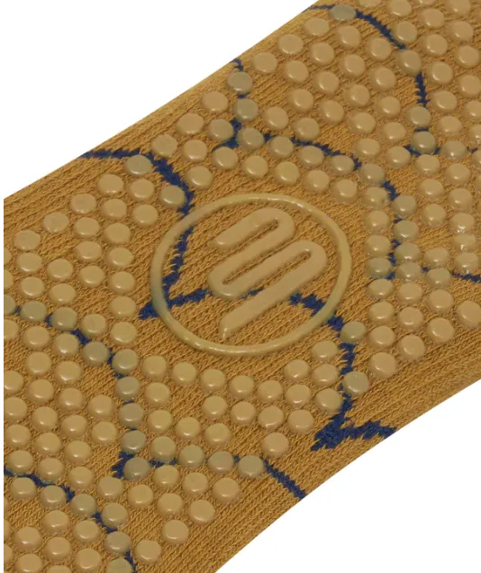 MoveActive Slide On Non Slip Grip Sock - Scallop Mustard