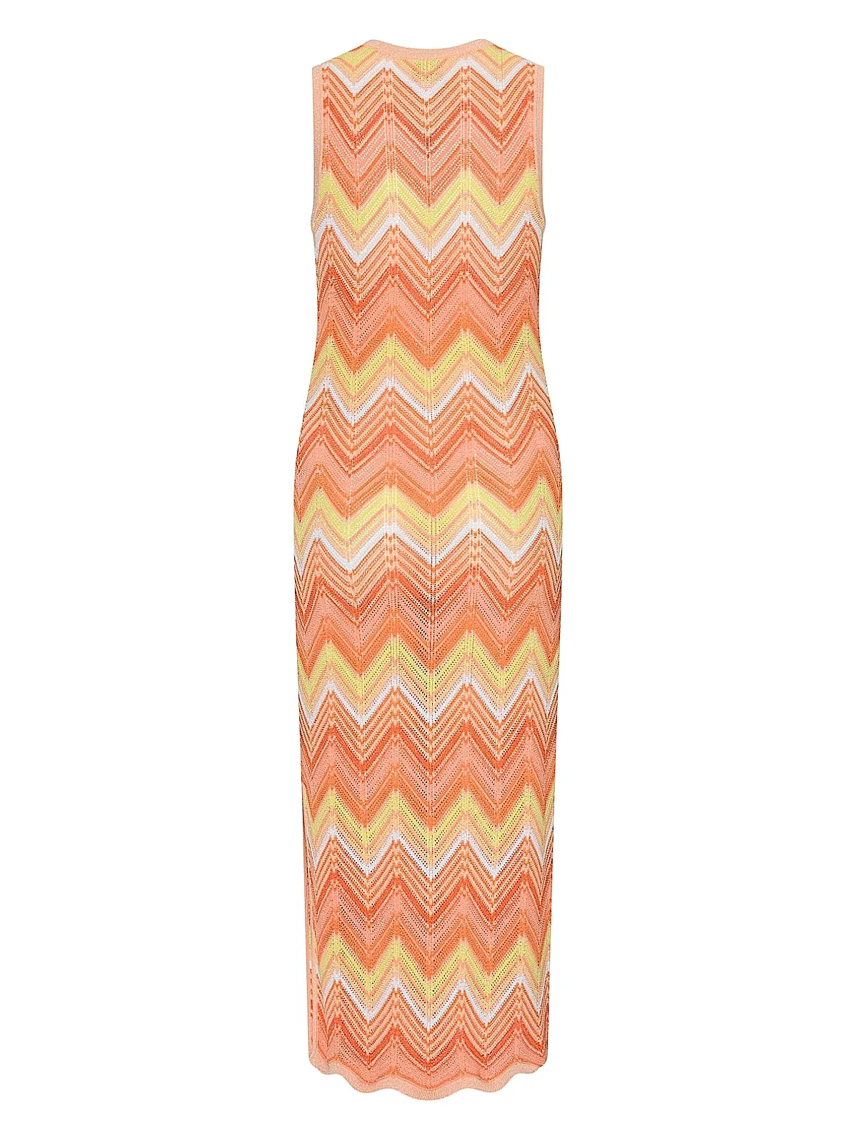 Multi Zig Zag Sleeveless Midi Dress