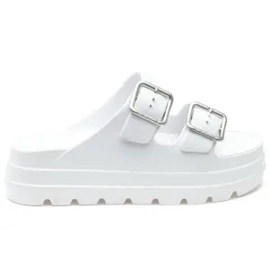 NEW J/SLIDES women's simply eva sandal in white