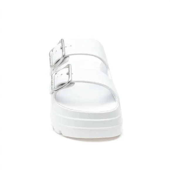 NEW J/SLIDES women's simply eva sandal in white