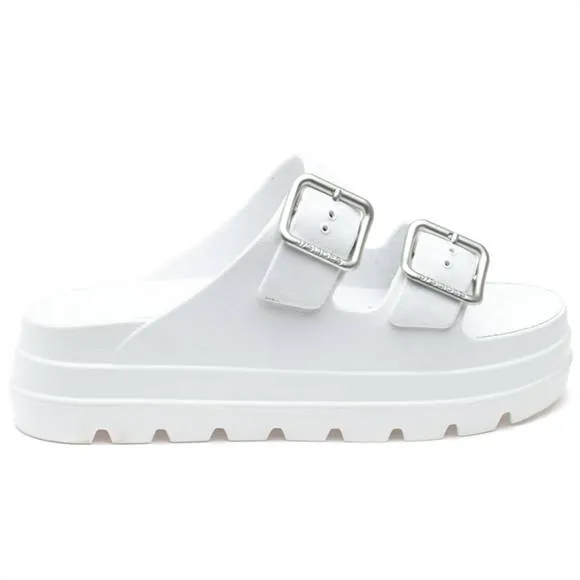 NEW J/SLIDES women's simply eva sandal in white