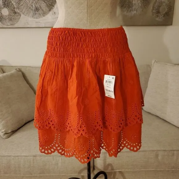 NEW! INC Eyelet Mini Skirt size Small
