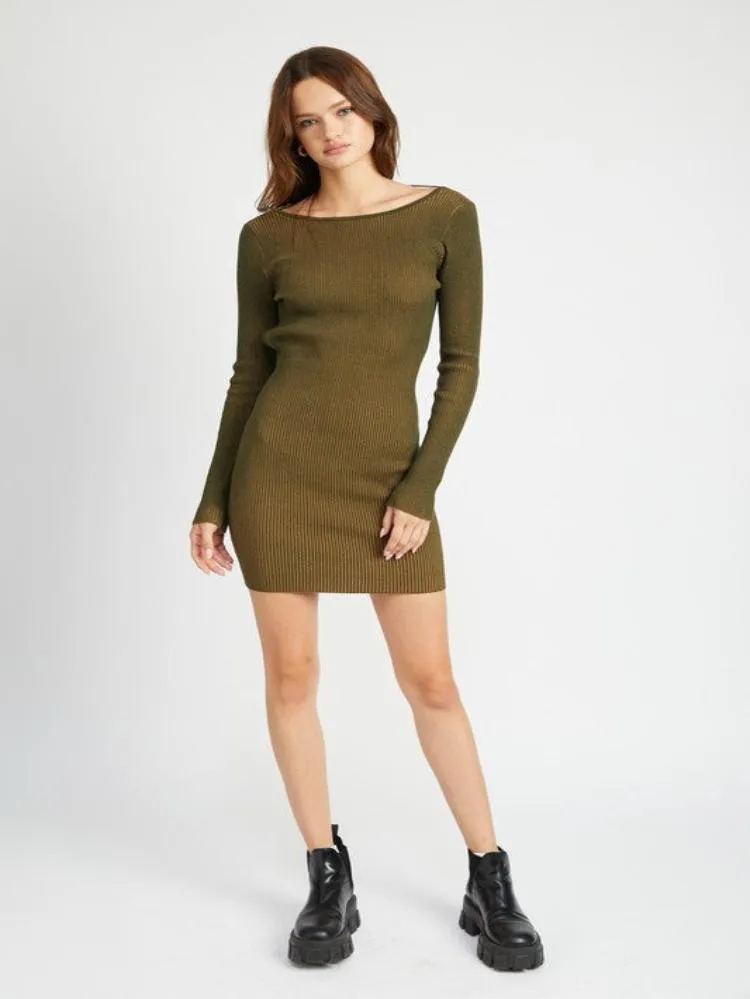 Nia Open Back Bodycon Mini Dress