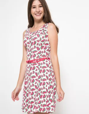 Ninety Degrees Watermelon Sleeveless Dress