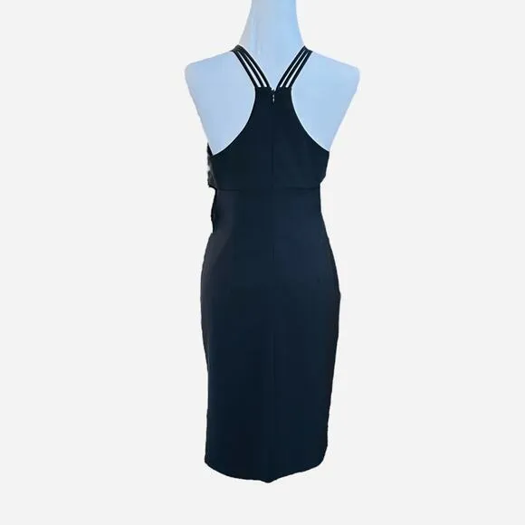 NWT Aidan Mattox Black Strappy Cocktail Dress | Size 8 | New Years Eve Party